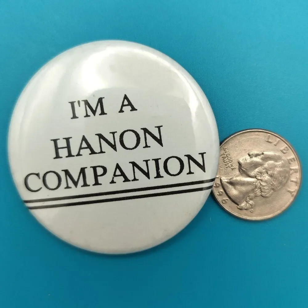 I'm A Hanon Companion Vintage Pin Button Pinback